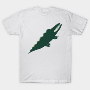 Crocodile Gator Green Reptile Cartoon T-Shirt